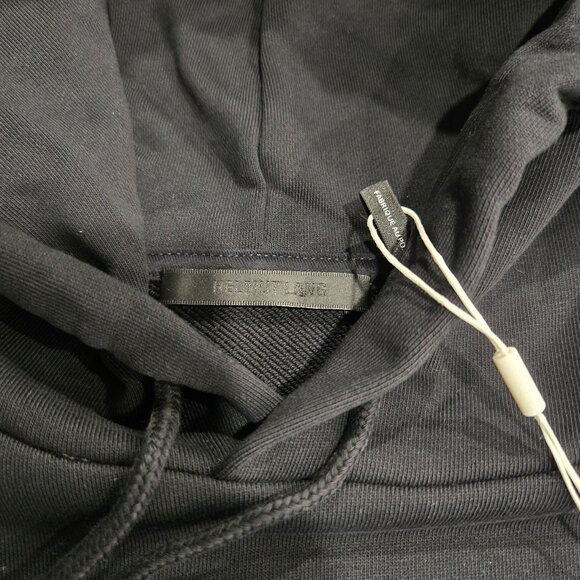 Helmut Lang Logo-Print Hooded Sweatshirt - Black - Picture 10 of 10